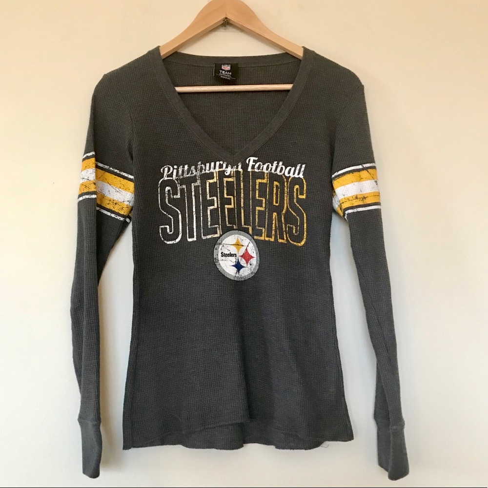 NFL Apparel Pittsburgh Steelers Gray Graphic Shirt